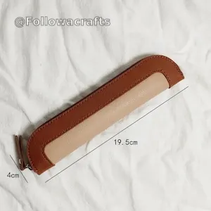 Zippered PU Leather Pencil Case5